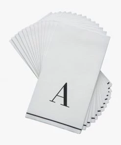 Luxe Party NYC A - Bodoni Script Single Initial Napkins