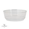 Accent Bowls 14 Oz. Round Clear • Silver Plastic Bowls | 10 Pack