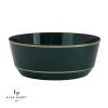 Accent Bowls 14 Oz. Round Emerald • Gold Plastic Bowls | 10 Pack