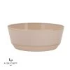 Accent Bowls 14 Oz. Round Linen And Gold Plastic Bowls | 10 Pack