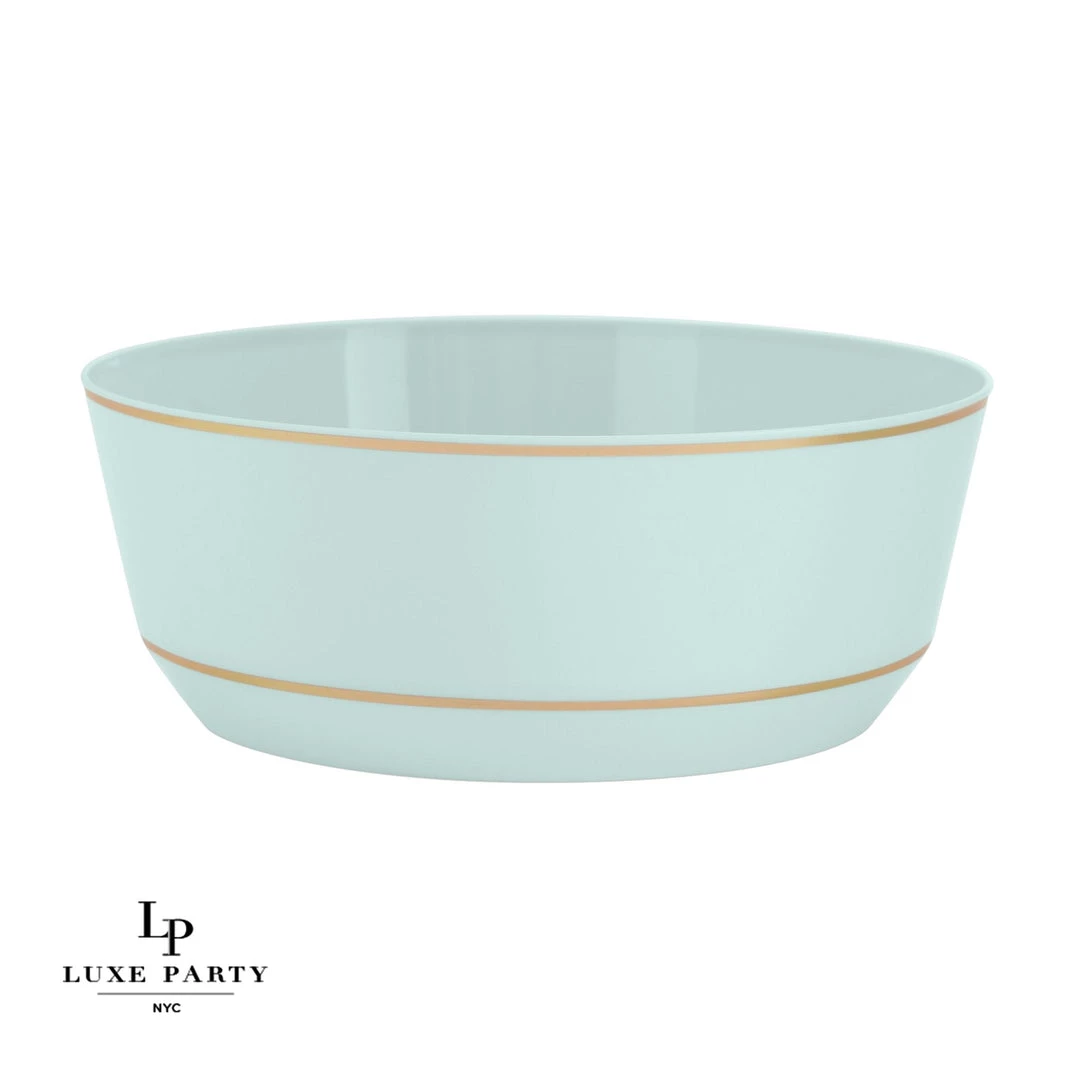 Accent Bowls 14 Oz. Round Mint • Gold Plastic Bowls | 10 Pack 1 Accent Bowls 14 Oz. Round Mint • Gold Plastic Bowls | 10 Pack