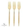 Chic Round Gold Glitter Forks | 32 Pieces