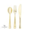 Classic Flatware Gold Plastic Cutlery Combo Set | 36 Pieces
