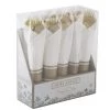 Classic Flatware Gold Plastic Rolled Napkin Cutlery Set | 10 Rolls