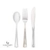 Classic Flatware Silver Plastic Cutlery Combo Set | 140 Pieces