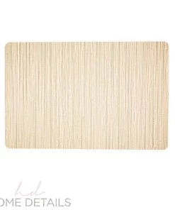 Vinyl Natural Chargers And Runners Embossed Vinyl Placemat In Natural