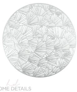 Round Shell Laser Cut Placemat In Silver
