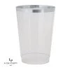 Laura Tumblers Laura Ashley 12 Oz Clear Plastic • Silver Plastic Cups | 20 Cups