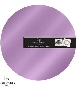 Luxe Party NYC Chargers And Runners 13" Lavender Round Light Weight Mirror Charger Plate | 1 Charger