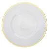Luxe Party NYC 13" Ribbed Clear And Gold Plastic Charger Plate | 1 Charger