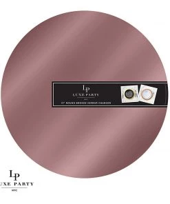 Luxe Party NYC Chargers And Runners 13" Rose Gold Round Light Weight Mirror Charger Plate | 1 Charger