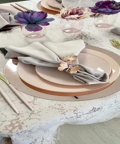 Luxe Party NYC Chargers And Runners 13" Rose Gold Round Light Weight Mirror Charger Plate | 1 Charger