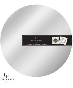 Luxe Party NYC 13" Silver Round Light Weight Mirror Charger Plate | 1 Charger Chargers And Runners