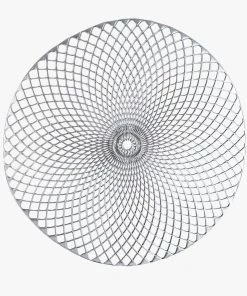 Luxe Party NYC Chargers And Runners 15" Silver Round Vinyl Placemat | 1 Placemat