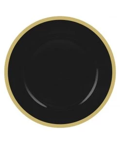 Luxe Party NYC Black And Gold Plastic Charger Plate | 1 Charger