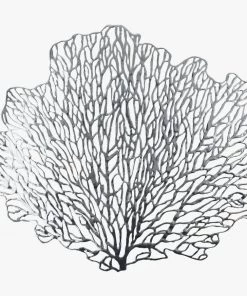 Luxe Party NYC Chargers And Runners Coral Silver Round Vinyl Placemat | 1 Placemat