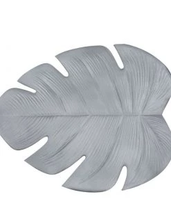 Luxe Party NYC Silver Palm Leaf Printed Vinyl Placemat | 1 Charger Placemats