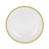 Luxe Party NYC New Arrivals White And Gold Plastic Charger Plate | 1 Charger