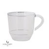 Luxe Party NYC 12.5 Oz Round Clear • Silver Plastic Coffee Cup | 8 Cups
