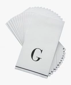 Luxe Party NYC G - Bodoni Script Single Initial Paper Napkins