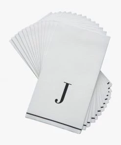 Luxe Party NYC J - Bodoni Script Single Initial Paper Napkins 7 Luxe Party NYC J - Bodoni Script Single Initial Paper Napkins