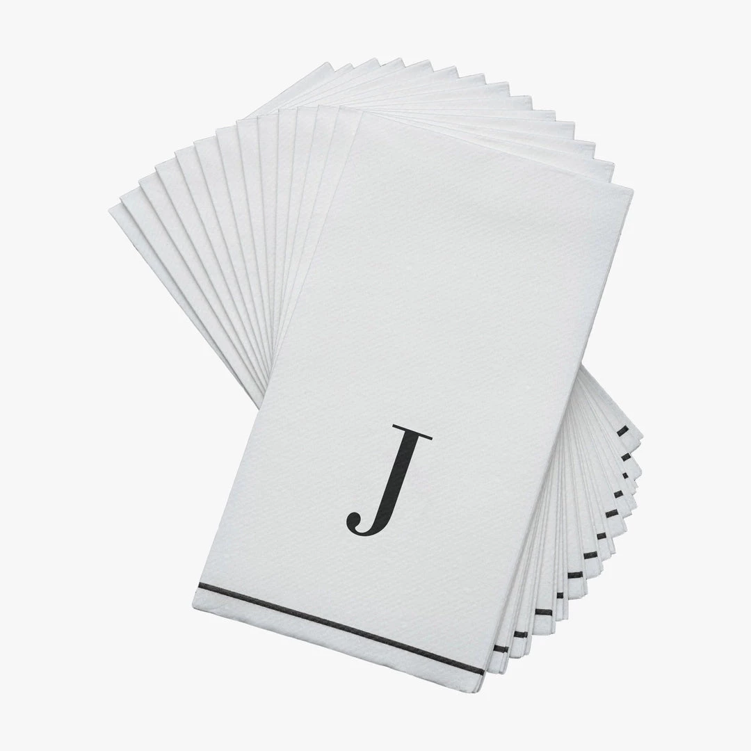 Luxe Party NYC J - Bodoni Script Single Initial Paper Napkins 3 Luxe Party NYC J - Bodoni Script Single Initial Paper Napkins