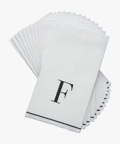 Luxe Party NYC F - Bodoni Script Single Initial Paper Napkins