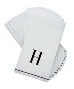 Luxe Party NYC H - Bodoni Script Single Initial Paper Napkins
