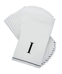 Luxe Party NYC I- Bodoni Script Single Initial Paper Napkins