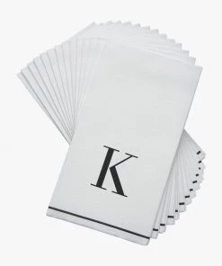 Luxe Party NYC K - Bodoni Script Single Initial Paper Napkins