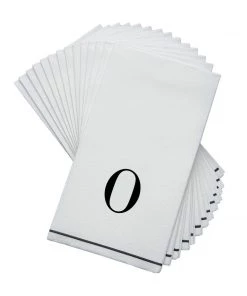 Luxe Party NYC O - Bodoni Script Single Initial Paper Napkins