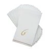 Luxe Party NYC White And Gold Hebrew Paper Napkins - TET