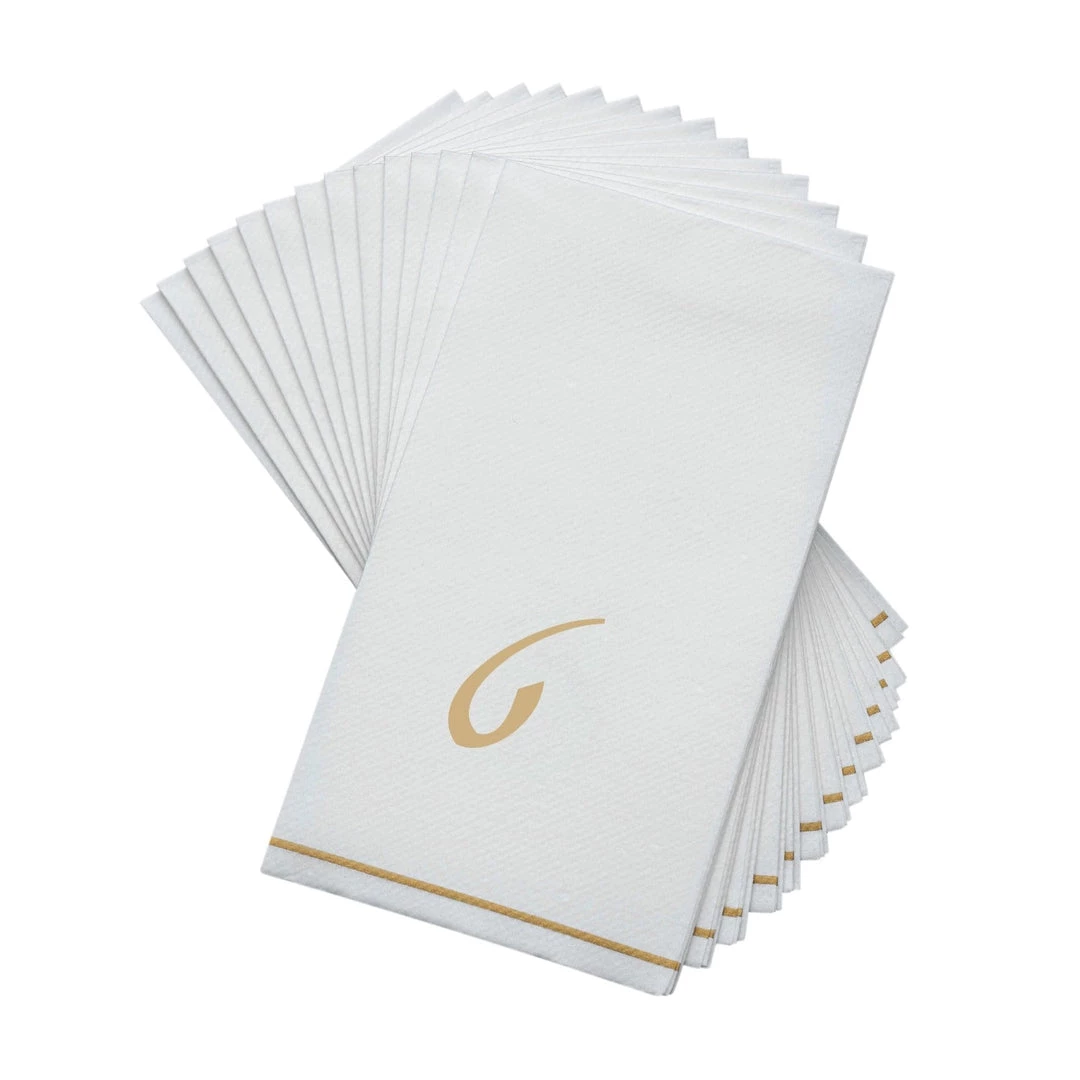 Luxe Party NYC White And Gold Hebrew Paper Napkins - TET 1 Luxe Party NYC White And Gold Hebrew Paper Napkins - TET