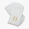 Luxe Party NYC D - Bodoni Script Single Initial Paper Napkins