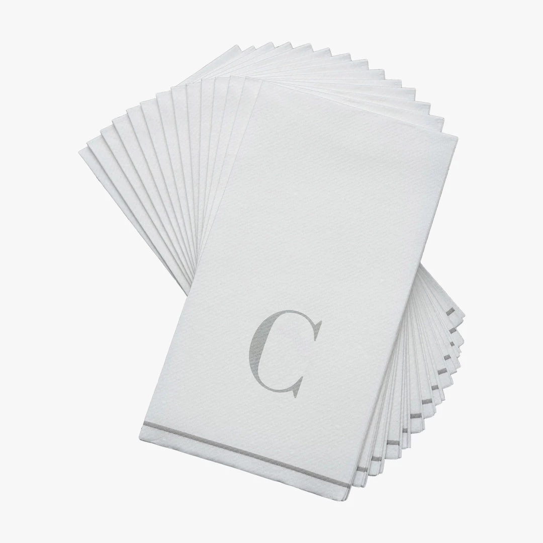 Luxe Party NYC C - Bodoni Script Single Initial Paper Napkins 2 Luxe Party NYC C - Bodoni Script Single Initial Paper Napkins