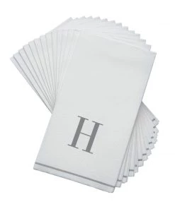 Luxe Party NYC H - Bodoni Script Single Initial Paper Napkins