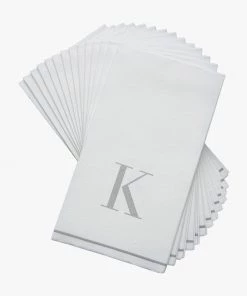 Luxe Party NYC K - Bodoni Script Single Initial Paper Napkins