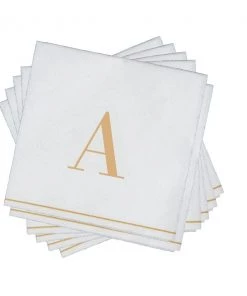 Luxe Party NYC A - Bodoni Script Single Initial Napkins