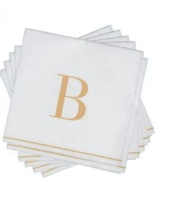 Luxe Party NYC B - Bodoni Script Single Initial Napkins