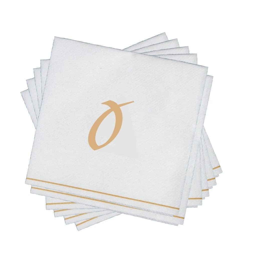 Luxe Party NYC White And Gold Hebrew Paper Napkins - AYIN Hebrew Monogram Napkins 2 Luxe Party NYC White And Gold Hebrew Paper Napkins - AYIN Hebrew Monogram Napkins