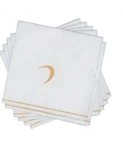 Luxe Party NYC White And Gold Hebrew Paper Napkins - RAYSH