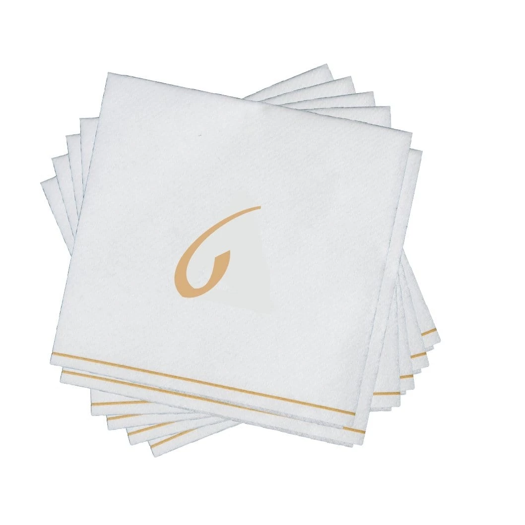 Luxe Party NYC White And Gold Hebrew Paper Napkins - TET 2 Luxe Party NYC White And Gold Hebrew Paper Napkins - TET
