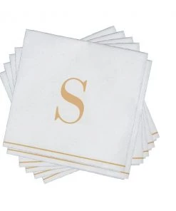 Luxe Party NYC S - Bodoni Script Single Initial Napkins