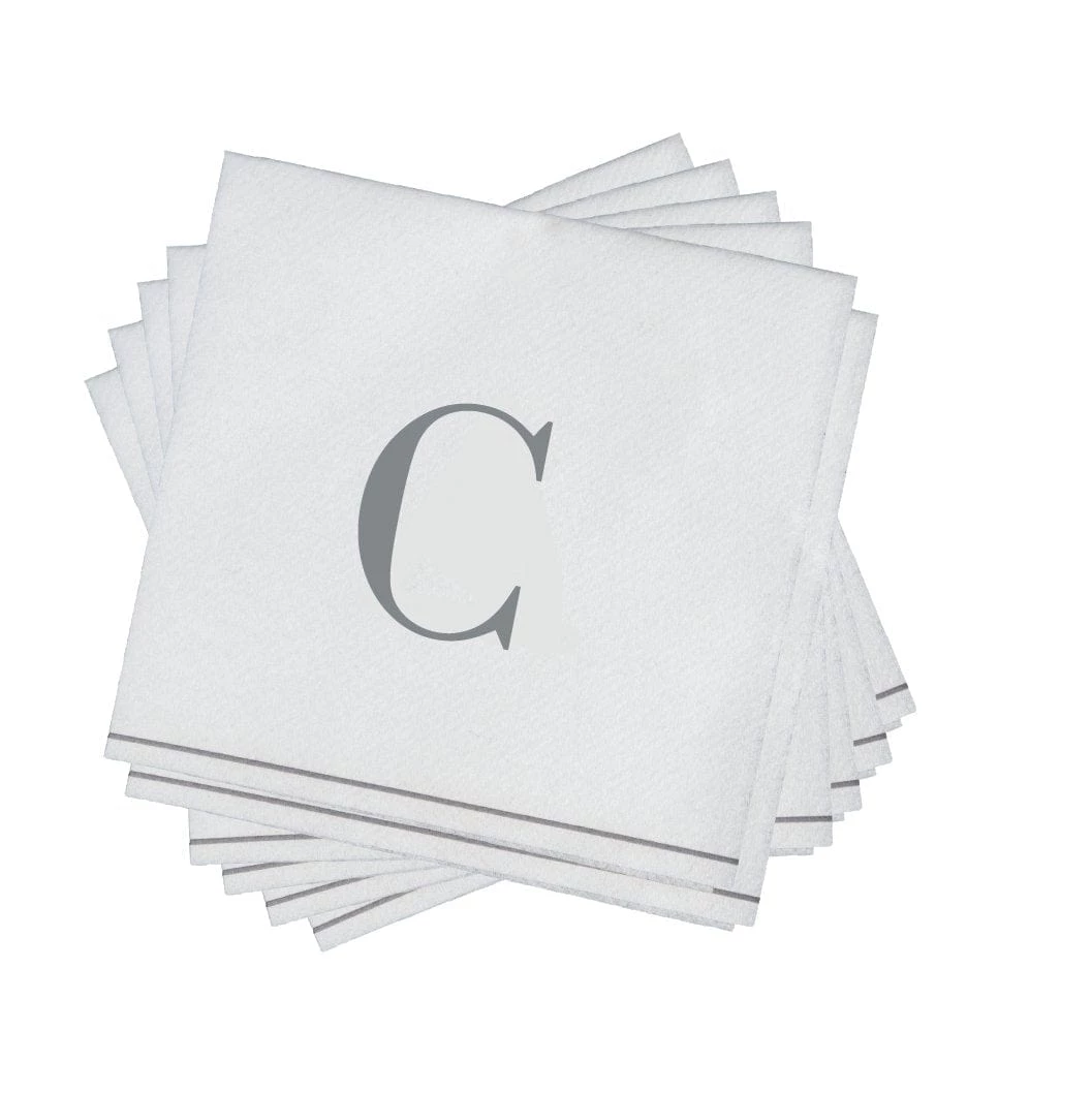 Luxe Party NYC C - Bodoni Script Single Initial Paper Napkins 5 Luxe Party NYC C - Bodoni Script Single Initial Paper Napkins