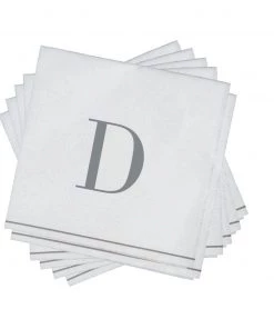 Luxe Party NYC D - Bodoni Script Single Initial Paper Napkins