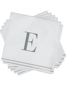 Luxe Party NYC E - Bodoni Script Single Initial Paper Napkins