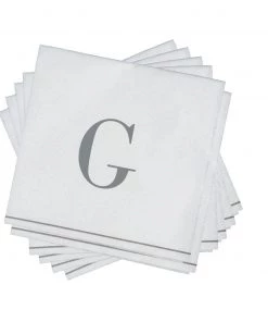 Luxe Party NYC G - Bodoni Script Single Initial Paper Napkins