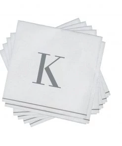 Luxe Party NYC K - Bodoni Script Single Initial Paper Napkins