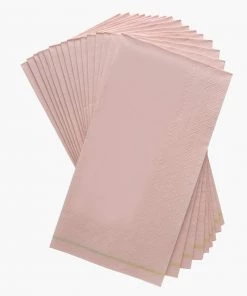 Luxe Party NYC Blush With Silver Stripe Paper Napkins - 3 Available Sizes