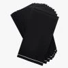 Luxe Party NYC Black With Silver Stripe Guest Napkins - 3 Available Sizes